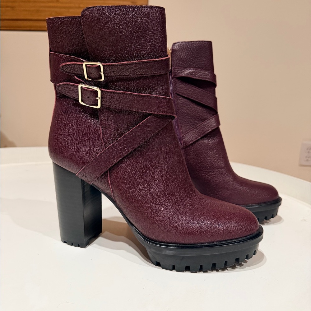 Vince Camuto Women's Elisen Buckle Lug Sole Booties